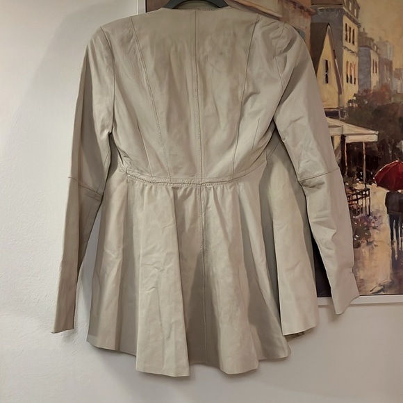 EUC illia leather draped leather jacket Size 4 - Picture 2 of 5